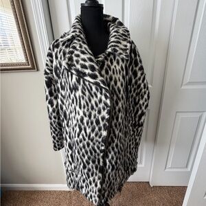 Banana Republic Black and White Pea Coat
